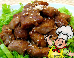 煎五香里脊肉的做法
