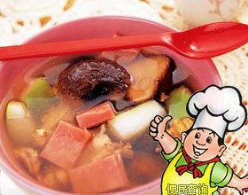 豆腐火腿菇笋汤的做法