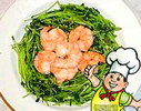 豆苗虾仁的做法