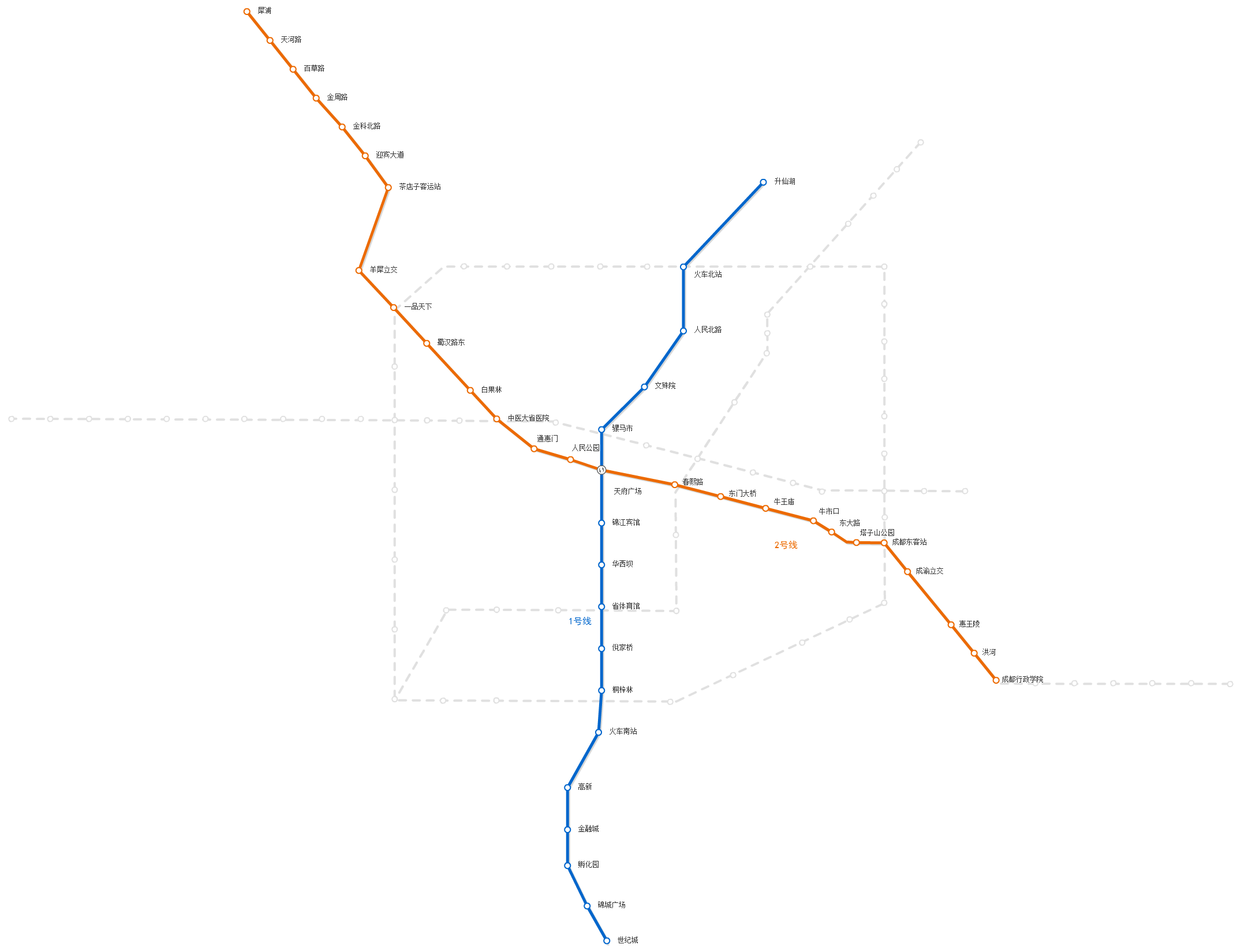 成都地铁线路图