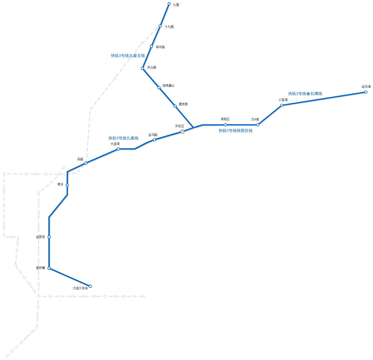 大连地铁线路图