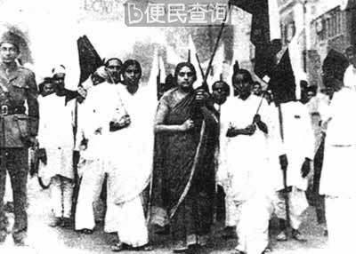 印度国大党被英国当局宣布为非法甘地入狱
