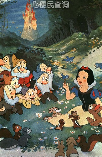 世界上第一部彩色动画片《白雪公主和七个小矮人》问世