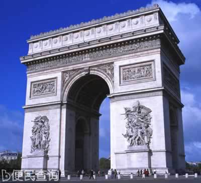 法国巴黎凯旋门建成